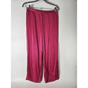 JULIANNA RAE Women’s MP 100% Silk Tie Front Pink Pajama Pants Loungewear